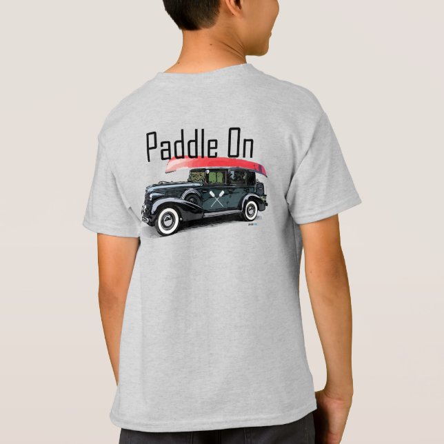 Paddle No Classic Car Design - Camisa T Básica Par (Verso)