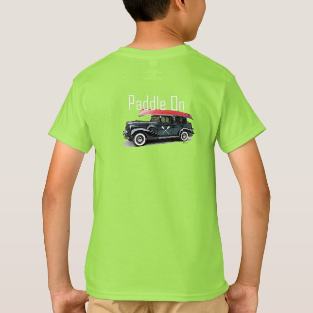 Paddle No Classic Car design - Camisa T Básica Par (Verso)