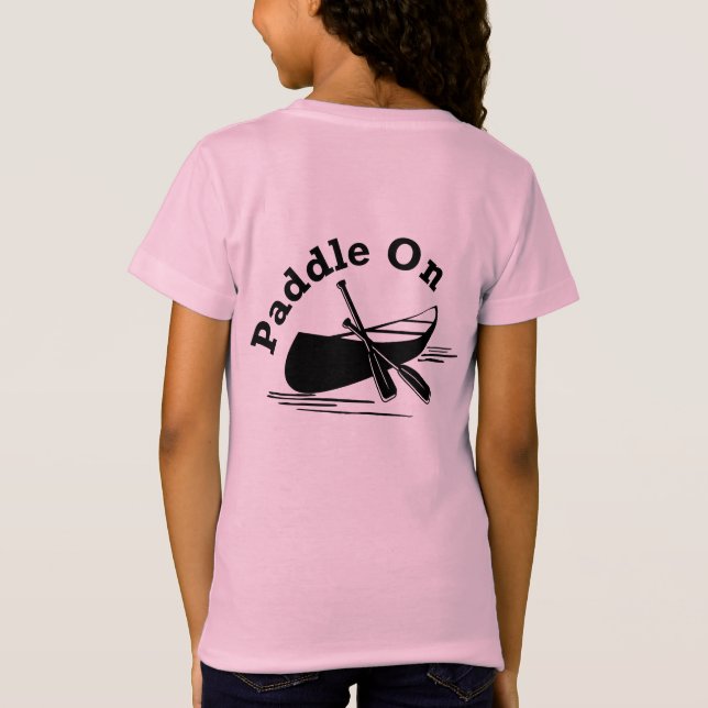 Paddle On Design - Camiseta de Jersey Fina Feminin (Verso)