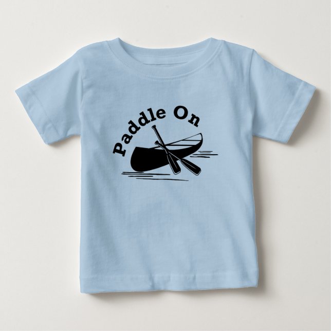 Paddle On Design - Camiseta de Jersey Fino para Be (Frente)