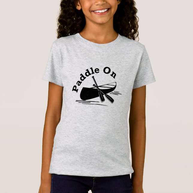 Paddle On Design - Camiseta de Jersey Fino para Me (Frente)