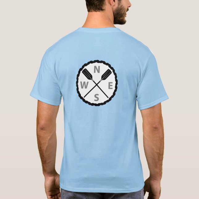 Paddle On Explorer Design - Camisa T básica mascul (Verso)