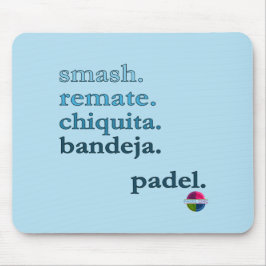 Padel Mouse Pad - Word Vibe Sky Blue