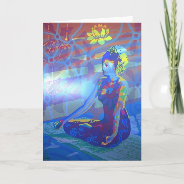 padmasana 2011 digital como cartão de saudação (Frente)