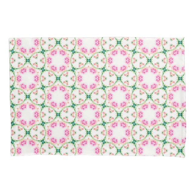 Padrão Abstrato Artístico Floral Rosa (Frente)