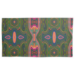 Padrão Abstrato azul, verde e laranja retrô