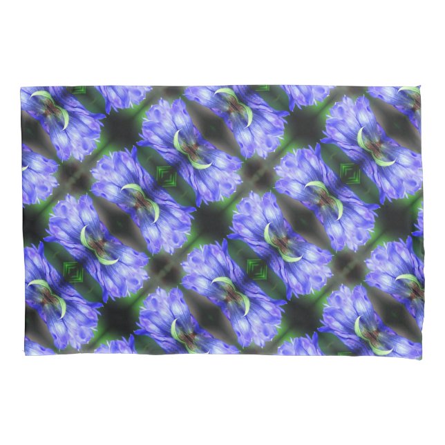 Padrão Abstrato de Flor Gentiano Azul (Frente)