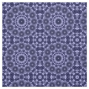 Padrão abstrato em azul e branco - Tecido