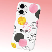 Padrão Abstrato Rosa Preto Dourado Personalizado 1