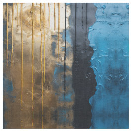 Padrão Abstrato Sem Costura Azul Dourado Tecido