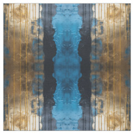 Padrão Abstrato Sem Costura Azul Dourado Tecido