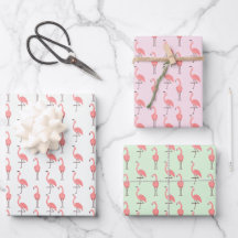 Padrão Aleatório de Pássaro Flamingo Rosa