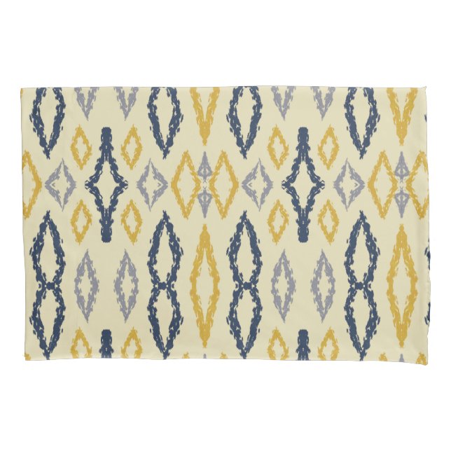 Padrão Amarelo Azul Ikat marroquino (Frente)