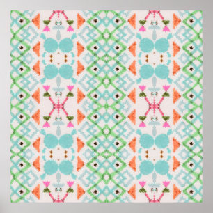 Padrão americano. Impressão Ikat sem problemas. Vi