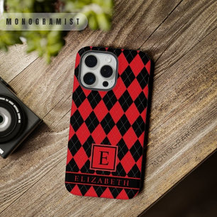 Padrão Argyle Vermelho Brilhante Preto Rosa Person