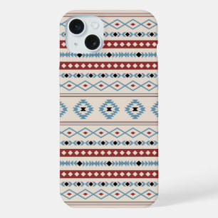 Padrão Aztec Blue Black Cream Mixed Motifs