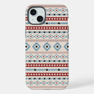 Padrão Aztec Blue Black Cream Mixed Motifs