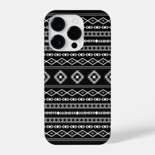 Padrão Aztec Cinza Branca Mistura de Motifs Preta