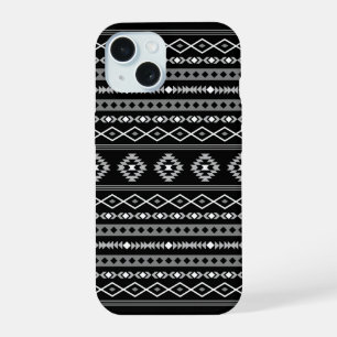 Padrão Aztec Cinza Branca Mistura de Motifs Preta
