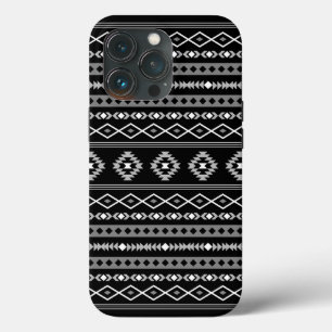 Padrão Aztec Cinza Branca Mistura de Motifs Preta
