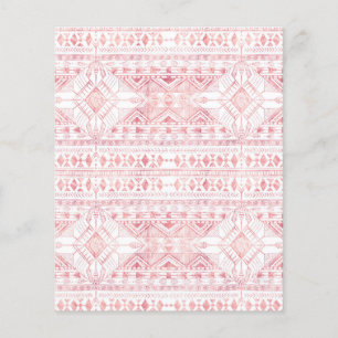 Padrão Aztec Tribal Geométrico na moda Rosa Dourad