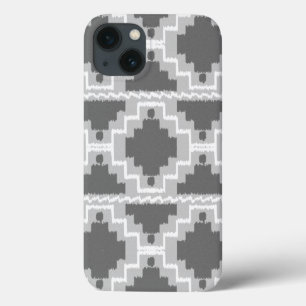 Padrão Azteca Ikat - Cinza escuro e claro