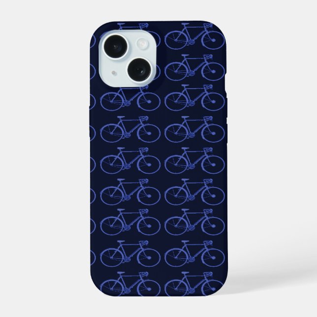 Padrão azul de bicicletas (Verso)
