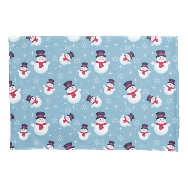 Padrão Azul De Natal Com Neves E Flocos De Neve (Frente)