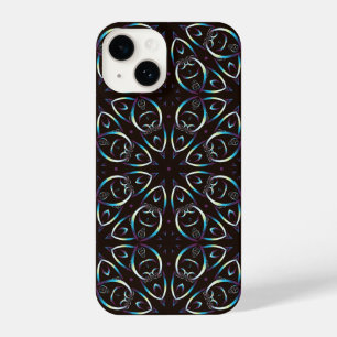 Padrão Azul Dourado Lilac Brilhante Mandala