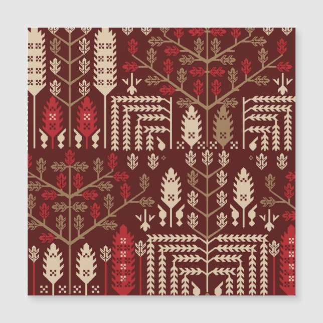 Padrão Azul Escuro Flores Pássaros (Frente)