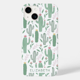 Padrão botânico do cactus personalizado