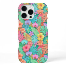 Padrão Botânico Floral Tropical Colorido