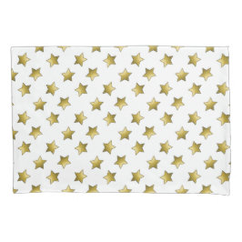 Padrão branco das estrelas douradas Elegantes
