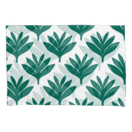 Padrão Branco Verde Folha Moderno