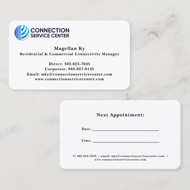 Padrão, Cartão de visita de 3,5" x 2,0" (Frente/Verso)