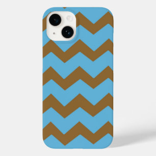 Padrão Castanho Azul Negrito Chevron