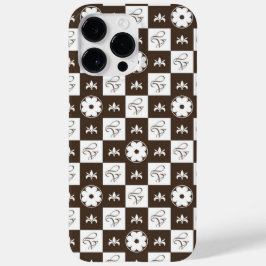 Padrão Chic Brown e White Checkered