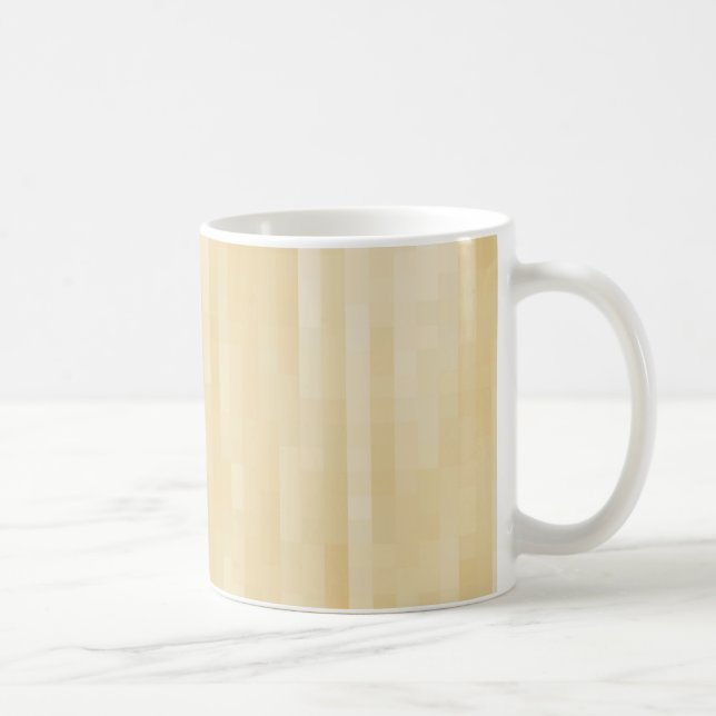 padrão claro do tom bege - caneca de café cerâmica (Direita)
