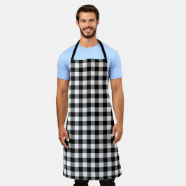 Padrão Clássico de Verificação de Gingham Preto Br