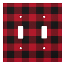 Padrão Clássico de Xadrez Vermelha e Buffalo Preto