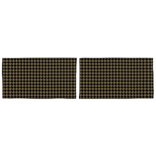 Padrão Clássico Nailhead Marrom Dourado e Preto