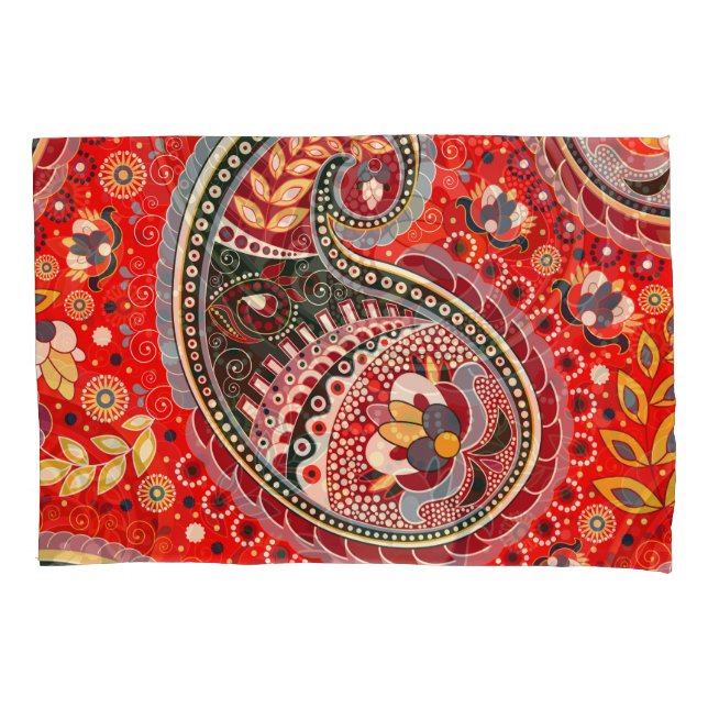 Padrão Colorida Paisley Indian Seamless (Frente)