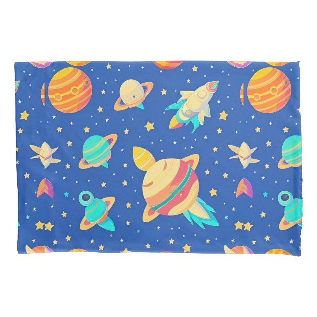 Padrão Colorido com Tema Espacial com Planetas (Frente)
