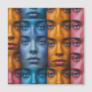 Padrão Colorido Faces
