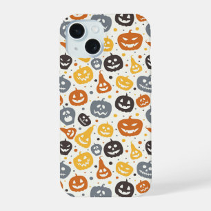 Padrão Colorido Jack-O'-Lanterna Rostos