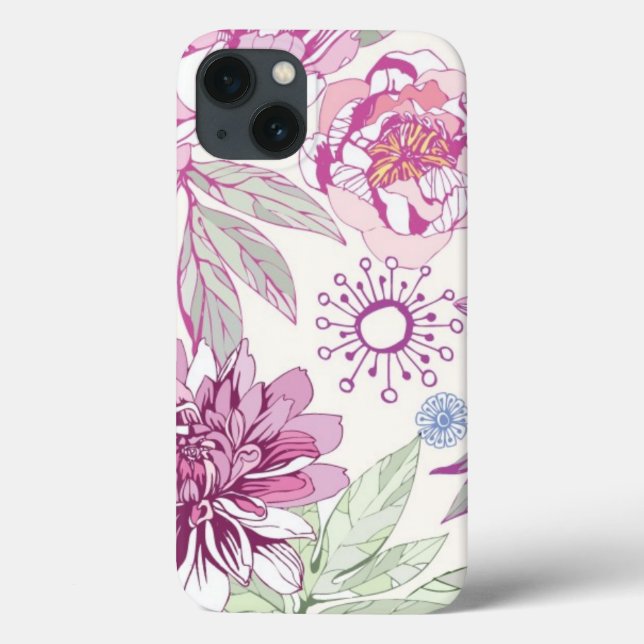 Padrão com flores rosa (Verso)