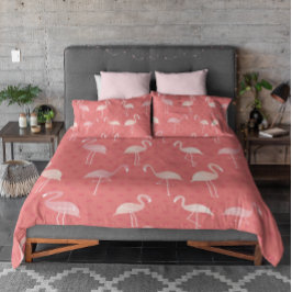Padrão contínuo de flamingo vermelho coral rosa