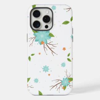 Padrão contínuo de flores naturais