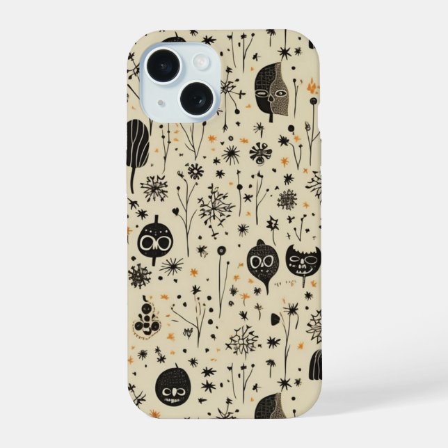 Padrão contínuo de Halloween Boho (Verso)
