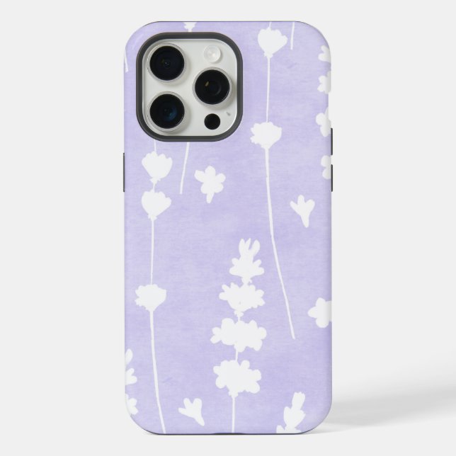 Padrão contínuo de lavanda em aquarela (Verso)